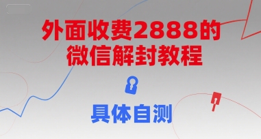 外面收费2888的微信解封教程，具体自测-雅芽云网创