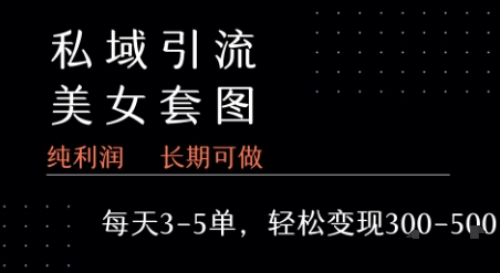 私域卖套图每天3-5单 每单利润99-2张+-雅芽云网创