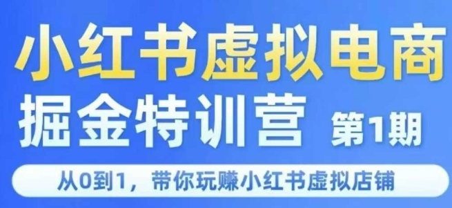 小红书虚拟电商掘金特训营第1期，从0到1，带你玩转小红书虚拟店铺-雅芽云网创