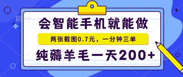2025年零撸手机项目，二十秒一单，纯薅羊毛，一天200+做就有【揭秘】-雅芽云网创