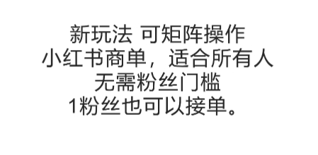 可矩阵操作，小红书商单新玩法，适合所有人，无需粉丝门槛，1粉丝也可以接单-雅芽云网创
