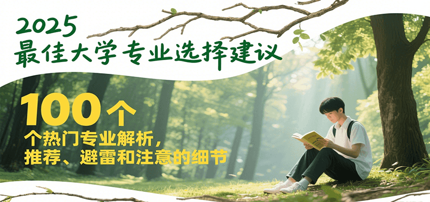 2025最佳大学专业选择建议,100个热门专业解析,推荐、避雷和注意的细节-雅芽云网创