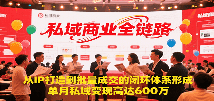 私域商业全链路,从IP打造到批量成交的闭环体系形成,单月私域变现600万-雅芽云网创