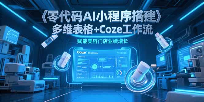零代码AI小程序搭建，多维表格+Coze工作流，赋能美容门店业绩增长-雅芽云网创