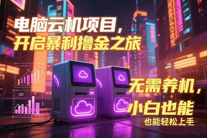 电脑云机项目 暴力撸金玩法，不需要养机 配置没有要求 单机100个窗口一…-雅芽云网创