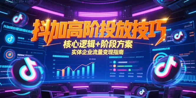 抖加高阶投放技巧，核心逻辑+阶段方案，实体企业流量变现指南-雅芽云网创