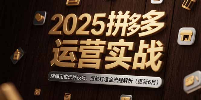 2025拼多多运营实战：店铺定位选品技巧，爆款打造全流程解析(更新6月-雅芽云网创