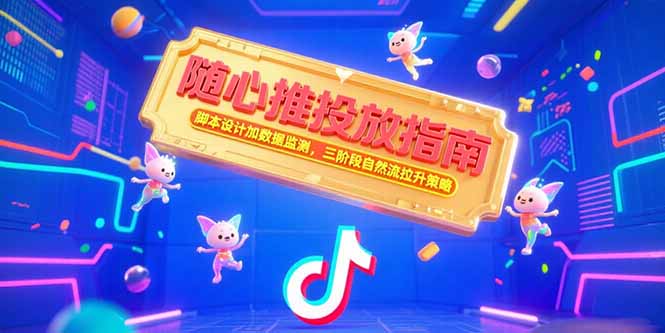 随心推投放指南，脚本设计加数据监测，三阶段自然流拉升策略-雅芽云网创