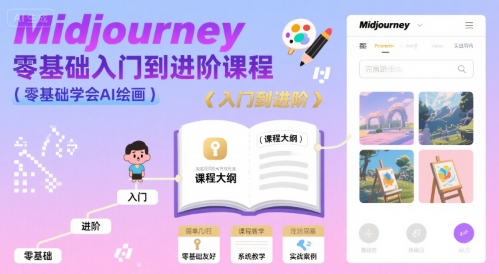 midjourney零基础入门到进阶课程,零基础学会AI绘画-雅芽云网创