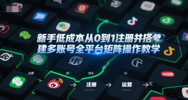 新手低成本从0到1注册并搭建多账号全平台矩阵操作教学,手机号-邮箱-IP-工具-雅芽云网创