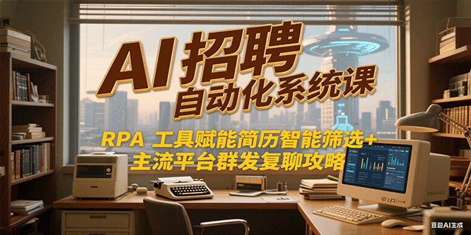 AI招聘自动化系统课，RPA工具赋能简历智能筛选+主流平台群发复聊全攻略-雅芽云网创