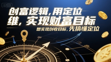 创富逻辑，用定位思维实现财富目标，想实现创收目标，先搞懂定位-雅芽云网创
