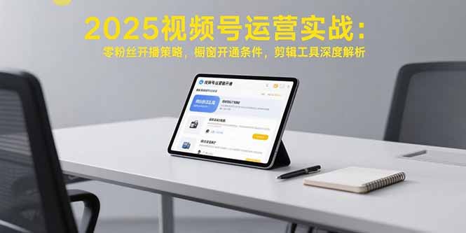 2025视频号运营实战：零粉丝开播策略，橱窗开通条件，剪辑工具深度解析-雅芽云网创