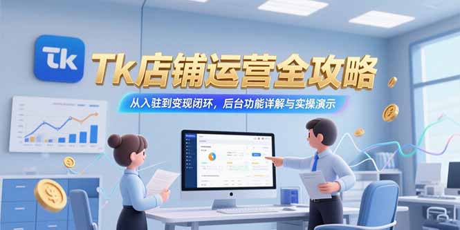 Tk店铺运营全攻略，从入驻到变现闭环，后台功能详解与实操演示-雅芽云网创