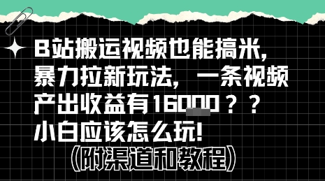 b站掘金计划？搬运视频也能挣拉新的收益，小白应该怎么玩！-雅芽云网创