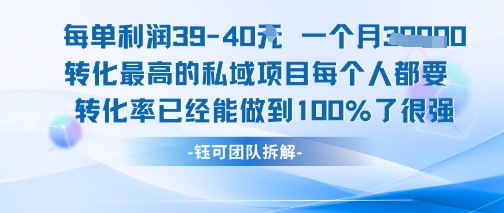 每单利润40一个月7k+转化最高的私域项目，每个人都要的产品转化率已经能做到100%-雅芽云网创