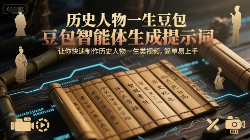 历史人物一生豆包智能体生成提示词,让你快速制作历史人物一生类视频,简单易上手-雅芽云网创
