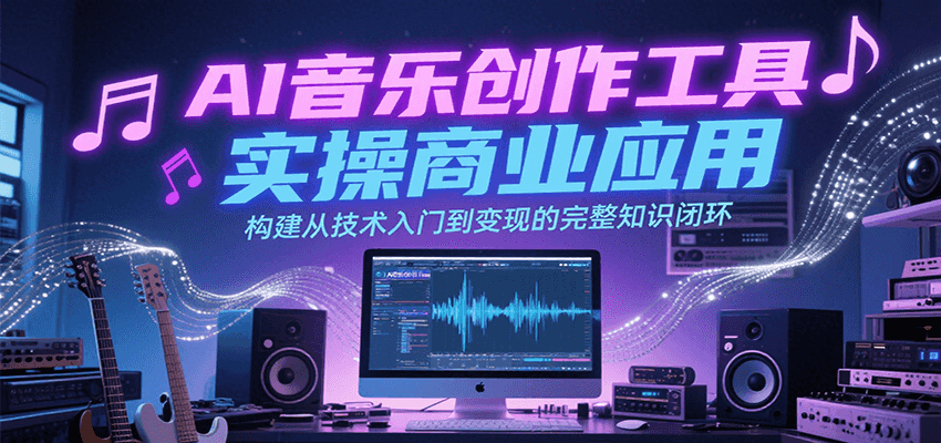 AI音乐创作工具实操商业应用，构建从技术入门到变现的完整知识闭环-雅芽云网创