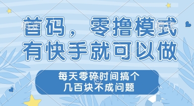 首码零撸项目，有快手就可以做，每天业务时间搞个几张不是问题【揭秘】-雅芽云网创