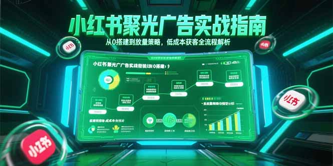 小红书聚光广告实战指南，从0搭建到放量策略，低成本获客全流程解析-雅芽云网创